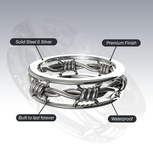 BARBED WIRE BAND RING